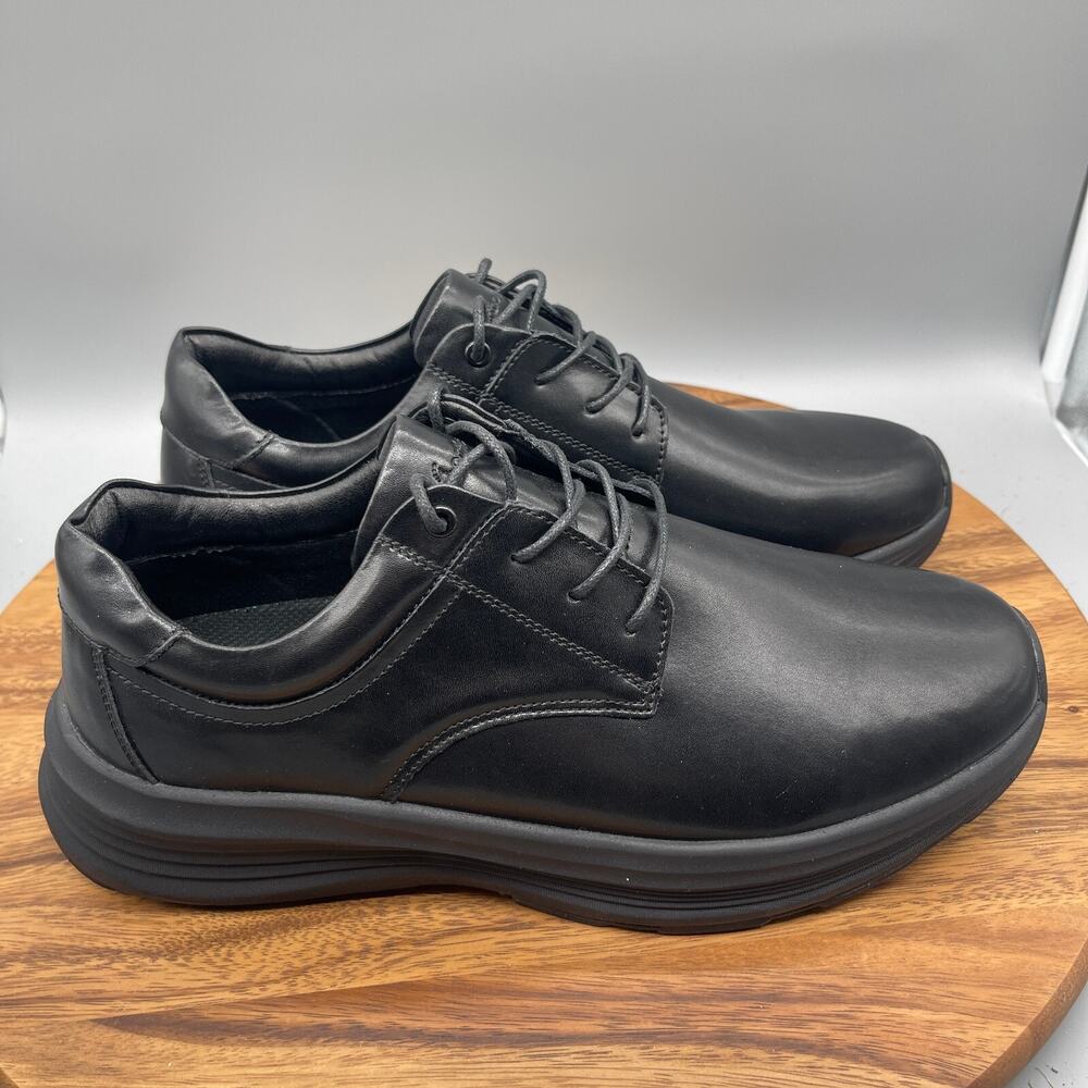 OrthoComfoot Oxfords Mens 13 Black Leather Orthopedic Walking Casual Fasciitis